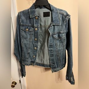 LALA ANTHONY JEAN JACKET WITH ZIPPER SLEEVES